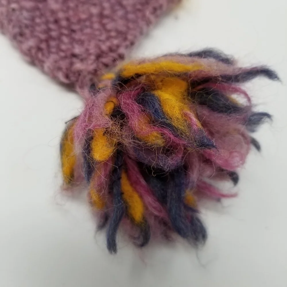 Boho Knitted fuzzy Long Teardrop Crossbody Bag Zip